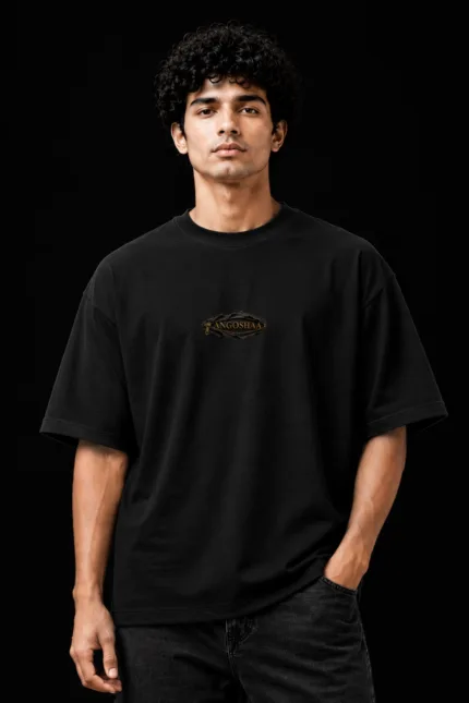 ANGOSHAA Signature Patch — Premium Heavyweight Cotton T-Shirt